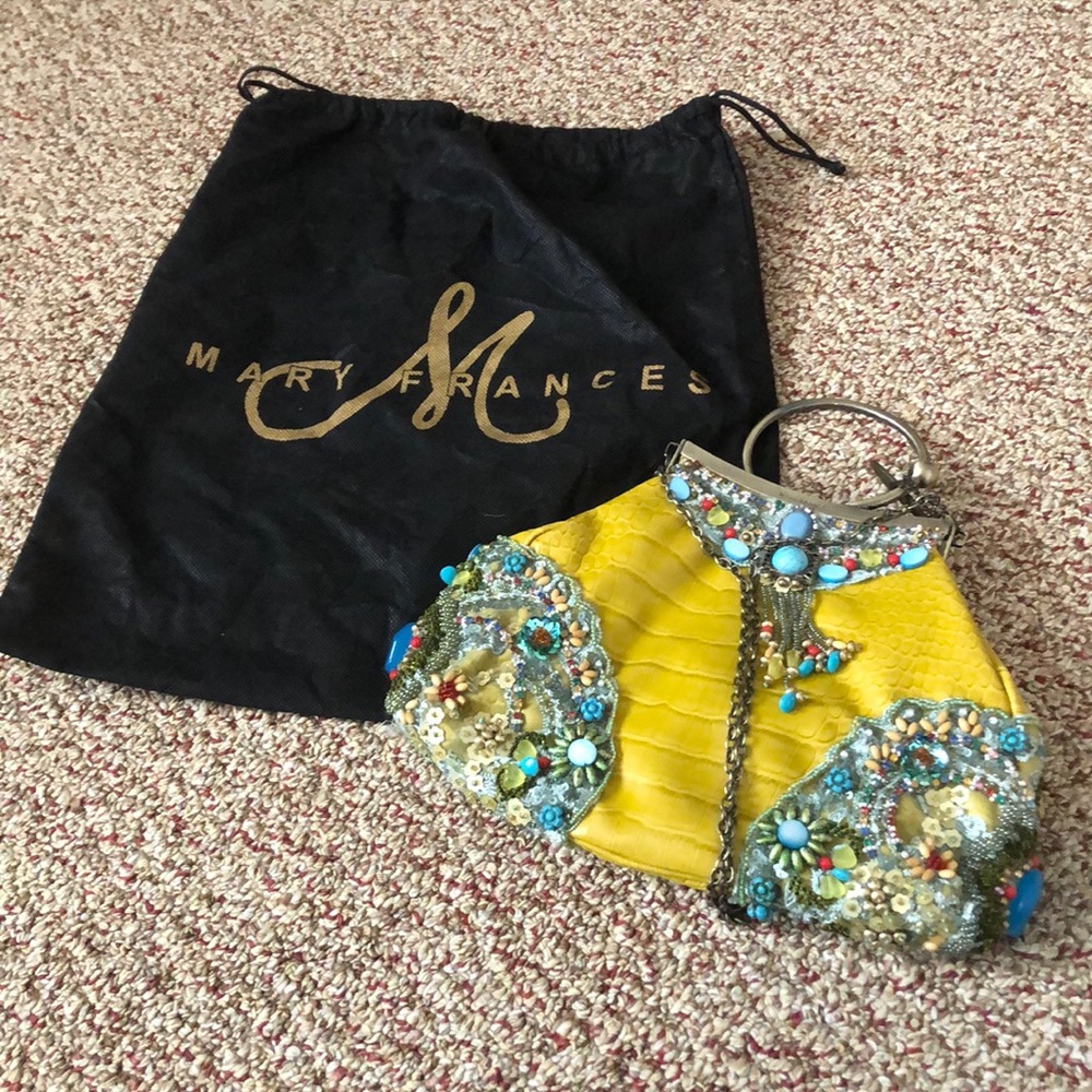 Mary Frances leather purse with protective bag